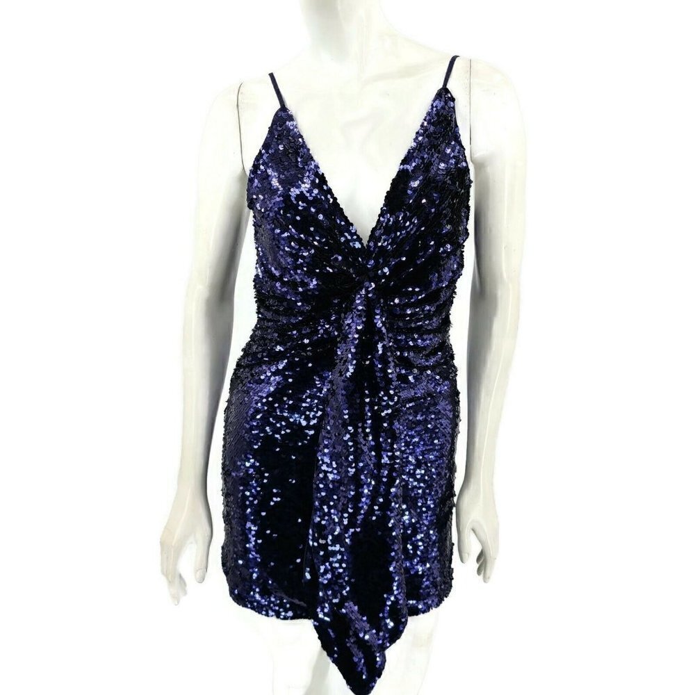 NWOT Lovers & Friends Blue Sequin Mini Dress